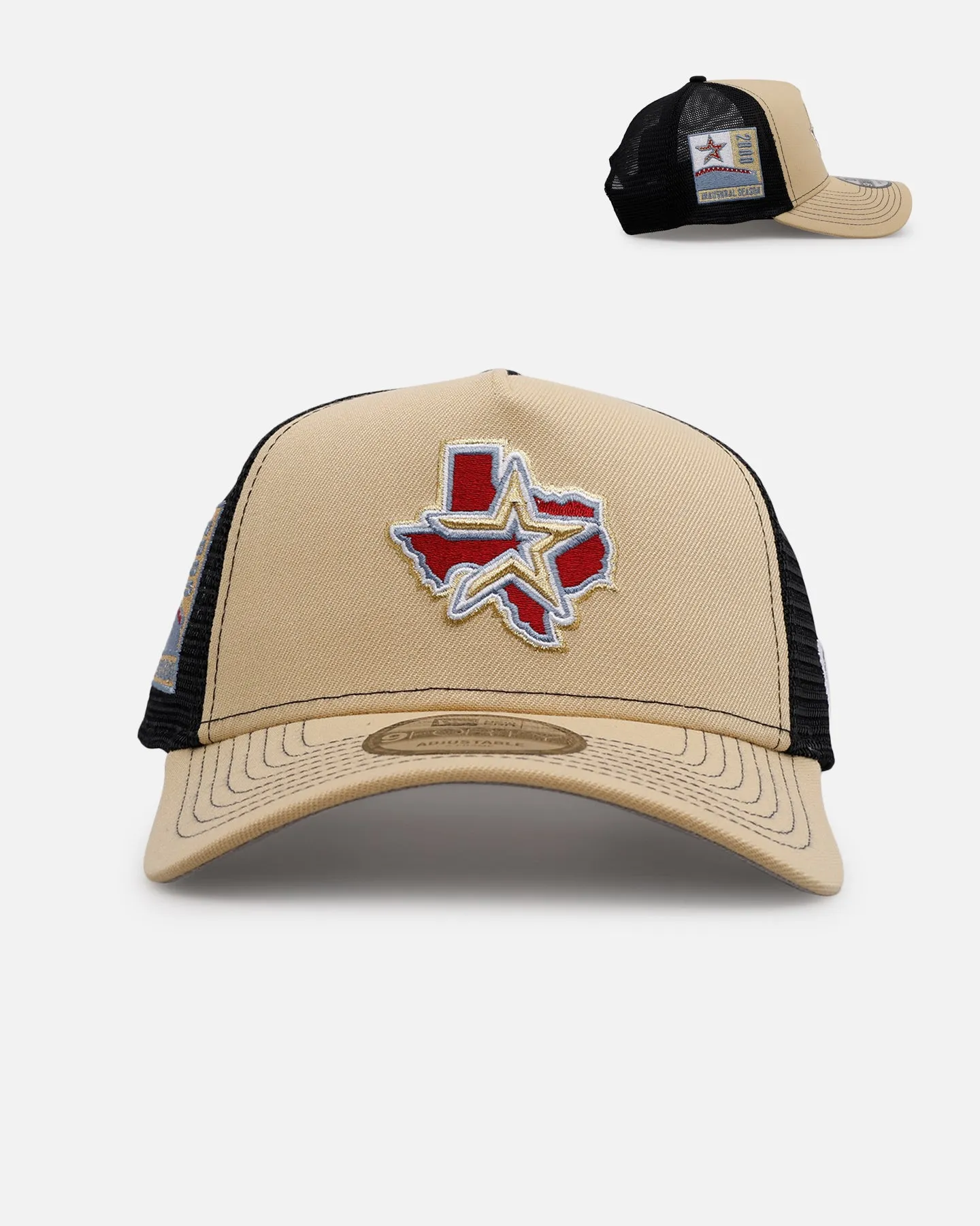 New Era Houston Astros 'Vintage Truckers' 9FORTY A-Frame Trucker Snapback Vegas Gold sold by Culture Kings