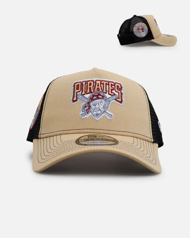 New Era Pittsburgh Pirates 'Vintage Truckers' 9FORTY A-Frame Trucker Snapback Vegas Gold sold by Culture Kings