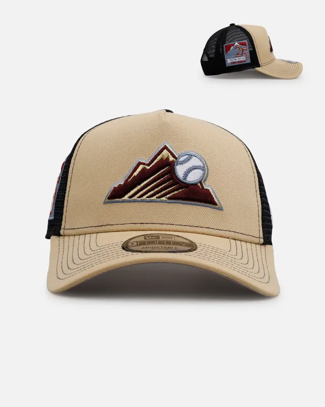 New Era Colorado Rockies 'Vintage Truckers' 9FORTY A-Frame Trucker Snapback Vegas Gold sold by Culture Kings