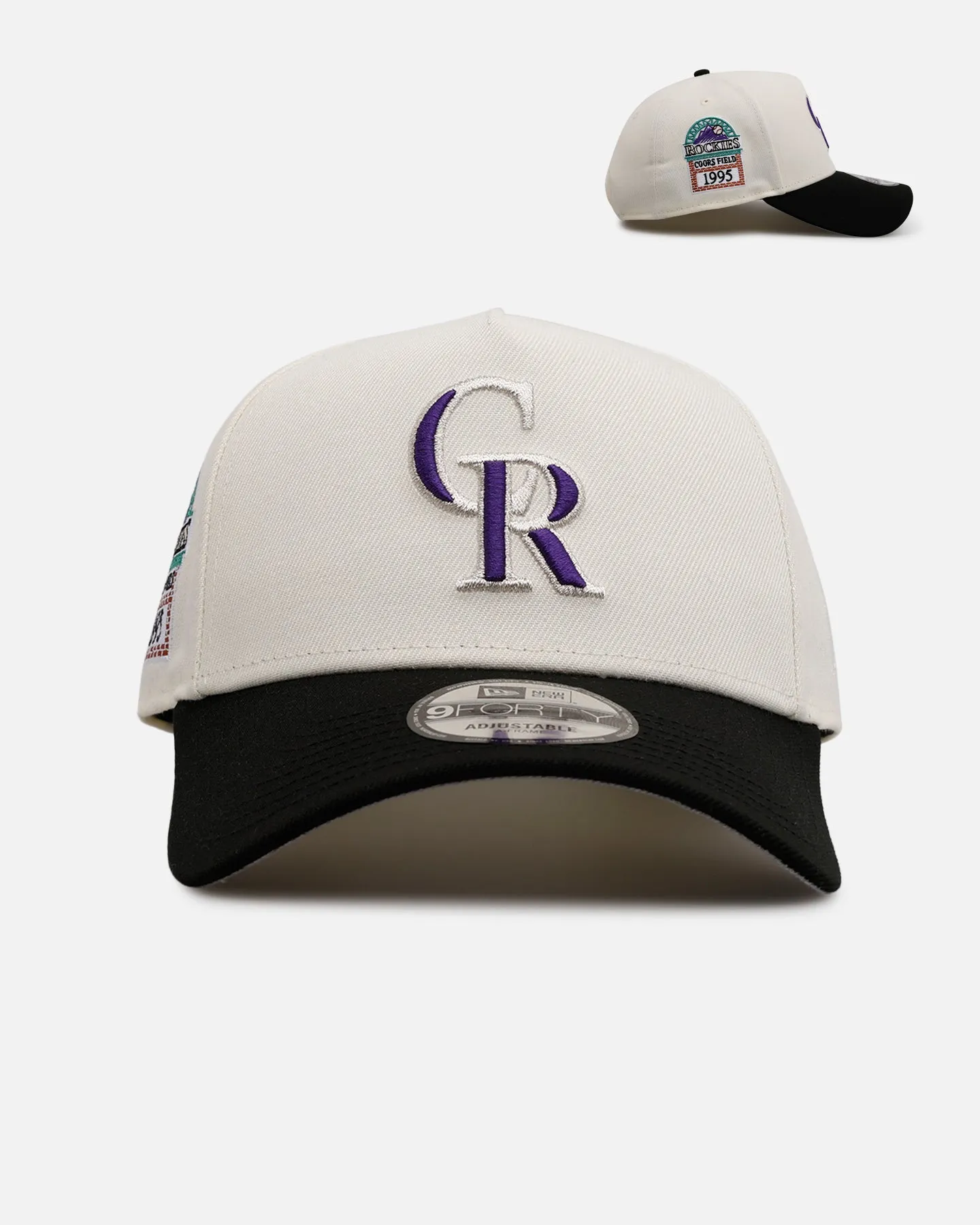 New Era Colorado Rockies 'Team Color Visor' 9FORTY A-Frame Snapback Chrome/Official Team Color sold by Culture Kings