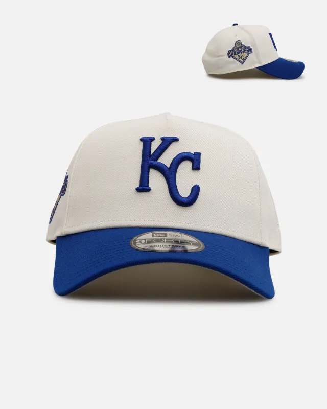 New Era Kansas City Royals 'Team Color Visor' 9FORTY A-Frame Snapback Chrome/Official Team Color sold by Culture Kings