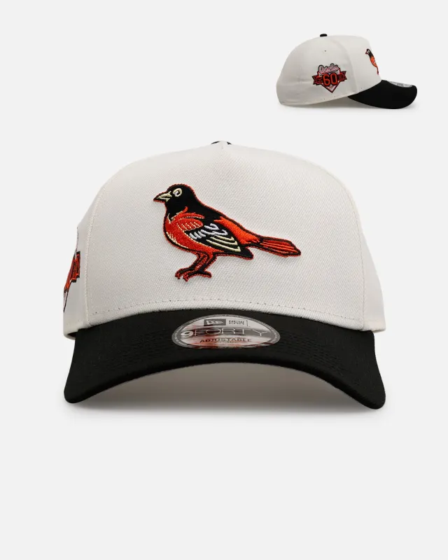 New Era Baltimore Orioles 'Team Color Visor' 9FORTY A-Frame Snapback Chrome/Official Team Color sold by Culture Kings