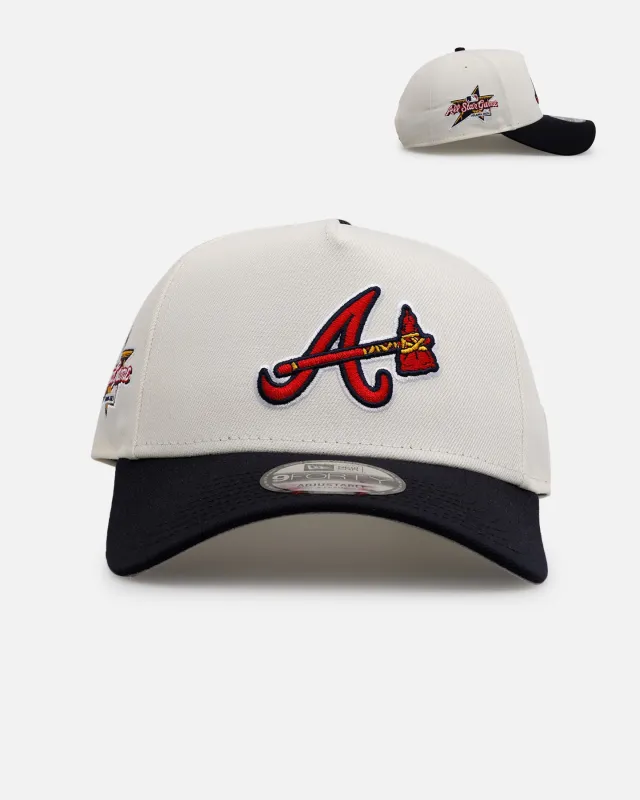 New Era Atlanta Braves 'Team Color Visor' 9FORTY A-Frame Snapback Chrome/Official Team Color sold by Culture Kings