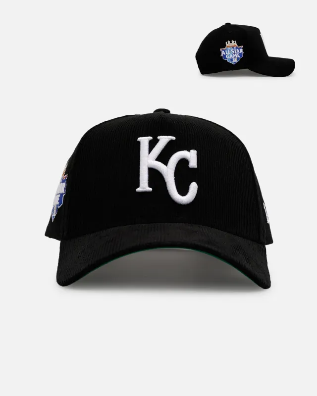 New Era Kansas City Royals 'Black Cord' 9FORTY A-Frame Corduroy Snapback Black sold by Culture Kings