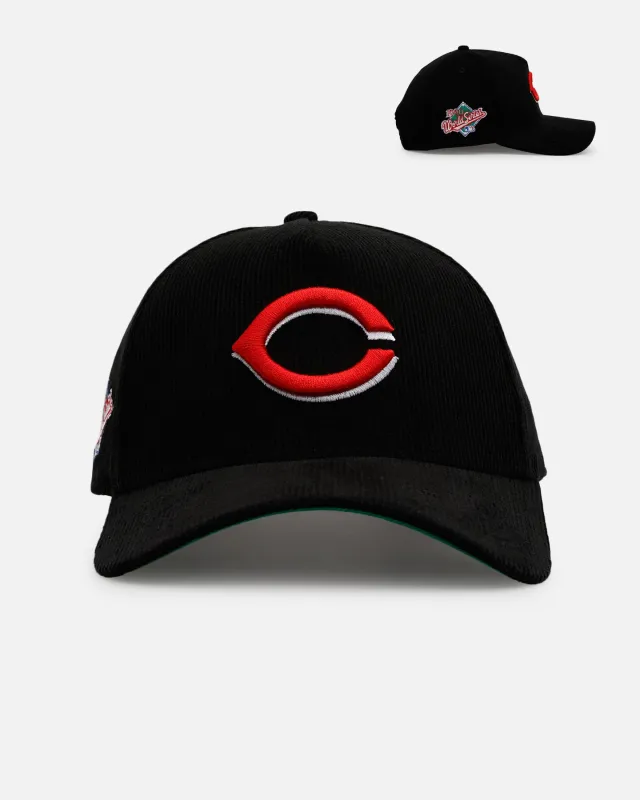 New Era Cincinnati Reds 'Black Cord' 9FORTY A-Frame Corduroy Snapback Black sold by Culture Kings