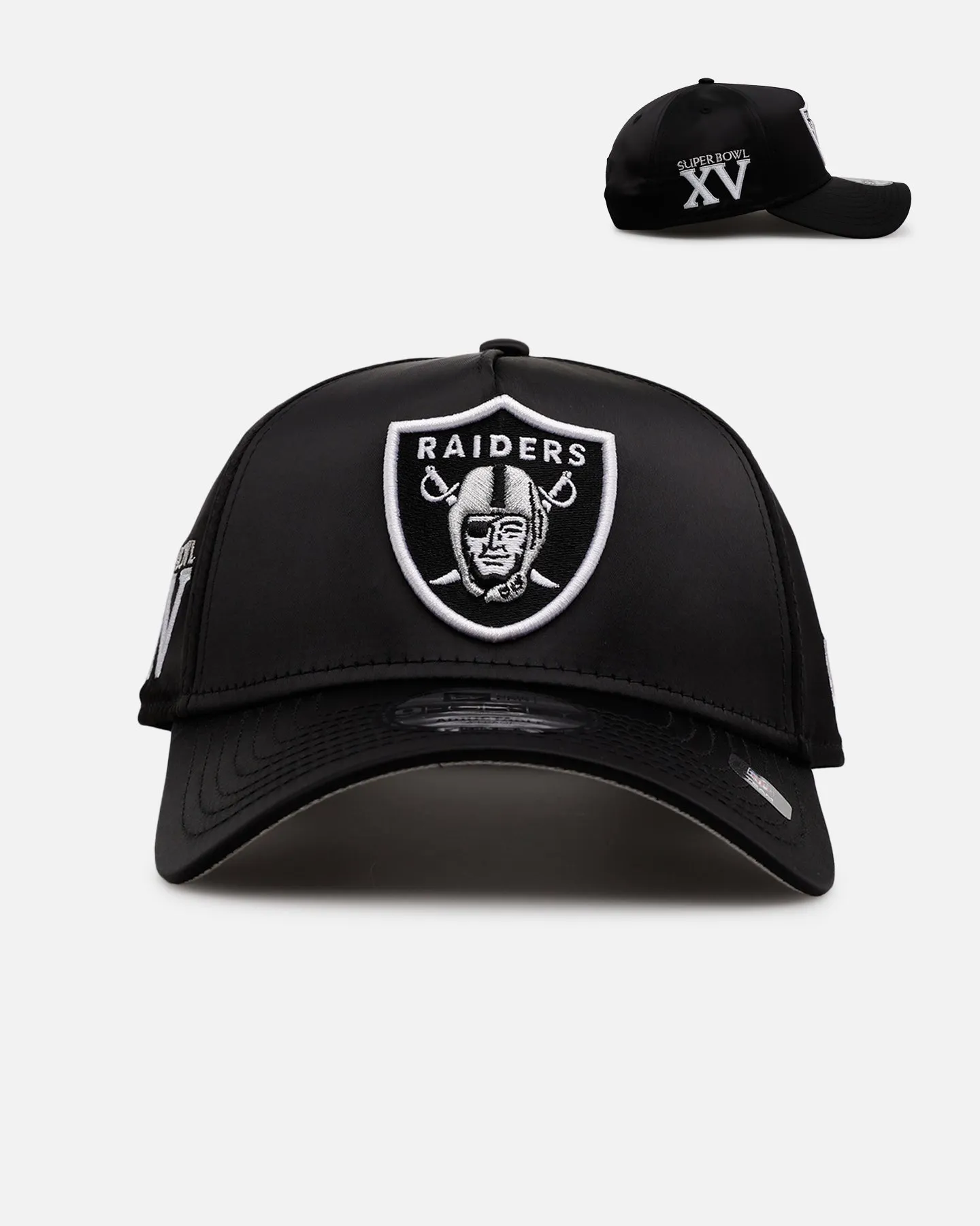 New Era Las Vegas Raiders 'Team Color Satin' 9FORTY A-Frame Snapback Official Team Color sold by Culture Kings