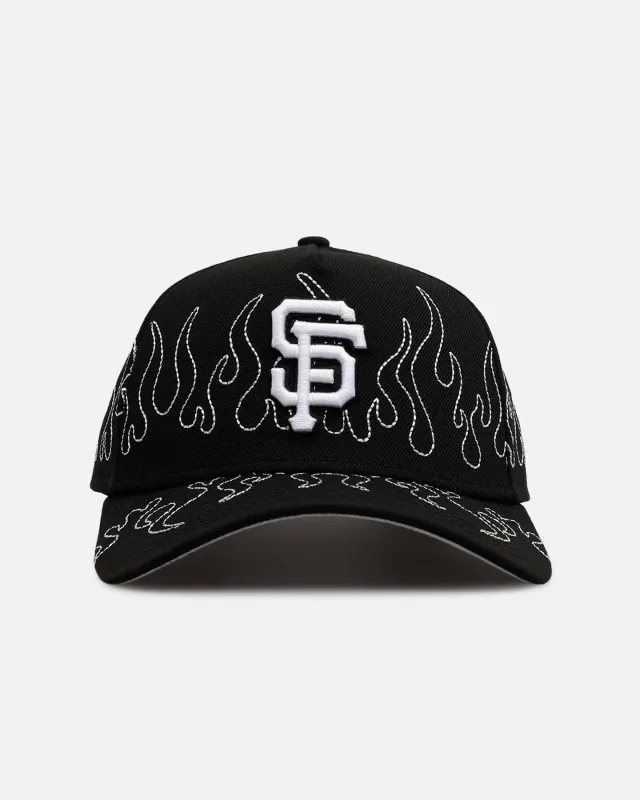 New Era San Francisco Giants 'Outline Flames' 9FORTY A-Frame Snapback Black sold by Culture Kings