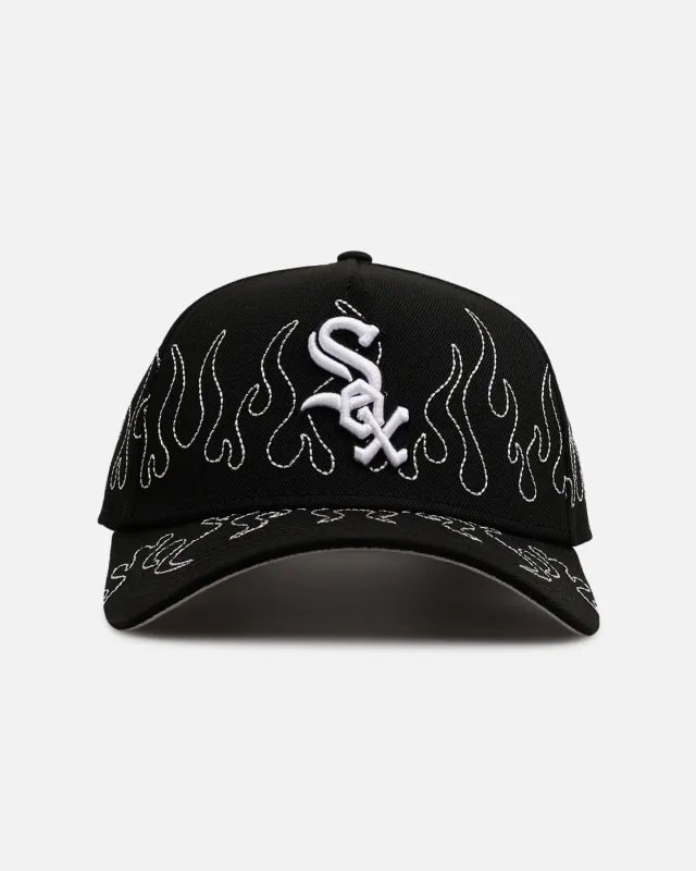 New Era Chicago White Sox 'Outline Flames' 9FORTY A-Frame Snapback Black sold by Culture Kings