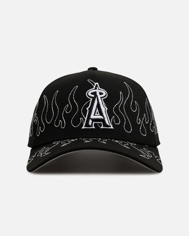 New Era Anaheim Angels 'Outline Flames' 9FORTY A-Frame Snapback Black sold by Culture Kings