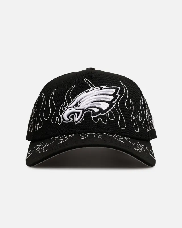 New Era Philadelphia Eagles 'Outline Flames' 9FORTY A-Frame Snapback Black sold by Culture Kings