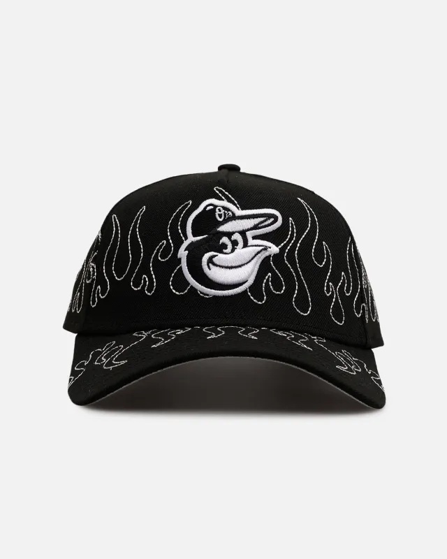 New Era Baltimore Orioles 'Outline Flames' 9FORTY A-Frame Snapback Black sold by Culture Kings