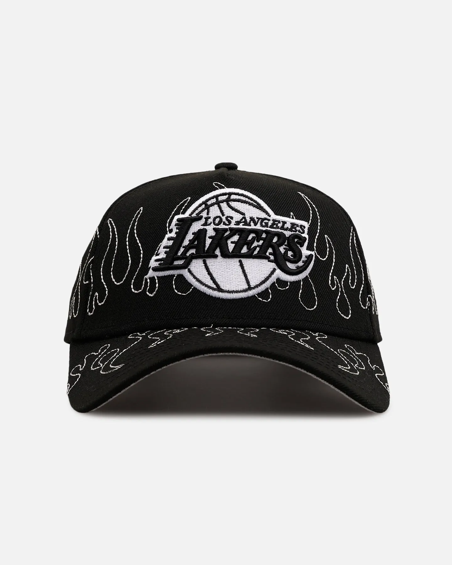 New Era Los Angeles Lakers 'Outline Flames' 9FORTY A-Frame Snapback Black sold by Culture Kings