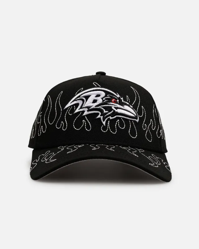 New Era Baltimore Ravens 'Outline Flames' 9FORTY A-Frame Snapback Black sold by Culture Kings
