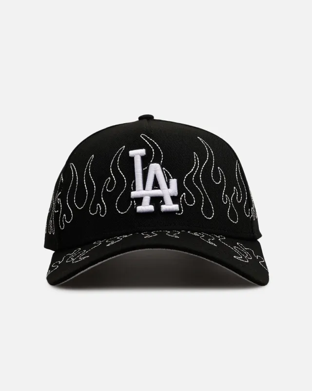 New Era Los Angeles Dodgers 'Outline Flames' 9FORTY A-Frame Snapback Black sold by Culture Kings
