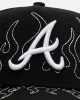 New Era Atlanta Braves 'Outline Flames' 9FORTY A-Frame Snapback Black sold by Culture Kings