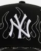 New Era New York Yankees 'Outline Flames' 9FORTY A-Frame Snapback Black sold by Culture Kings