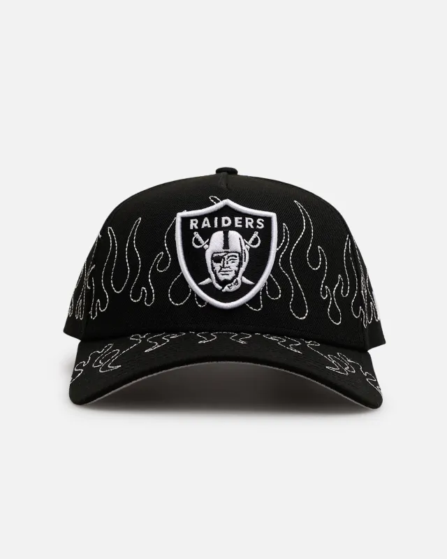 New Era Las Vegas Raiders 'Outline Flames' 9FORTY A-Frame Snapback Black sold by Culture Kings