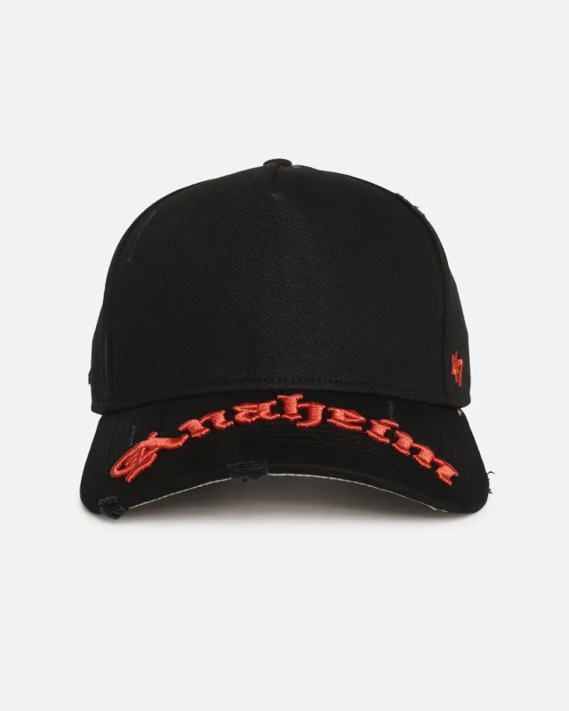 47 Brand Anaheim Ducks 'Destruct Gothic Visor' 47 Offside Strapback Black/Black sold by Culture Kings