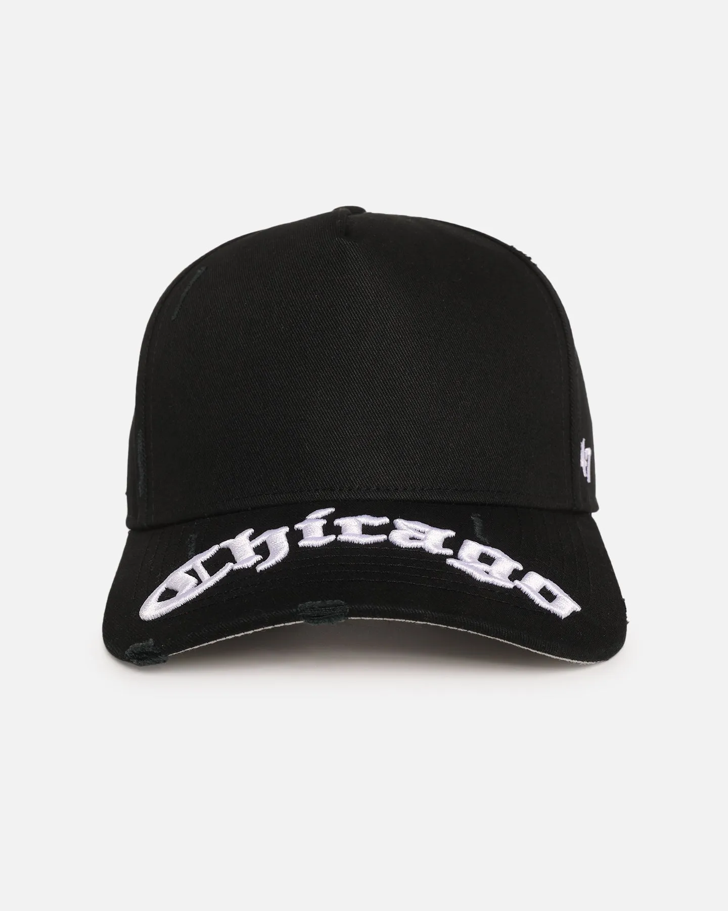47 Brand Chicago White Sox 'Destruct Gothic Visor' 47 Offside Strapback Black/Black sold by Culture Kings