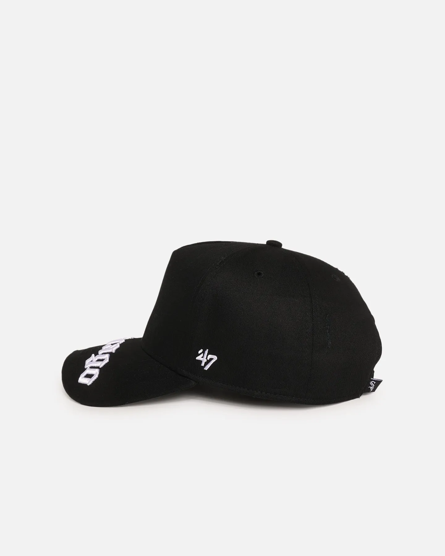 47 Brand Chicago White Sox 'Destruct Gothic Visor' 47 Offside Strapback Black/Black sold by Culture Kings product image thumbnail 4