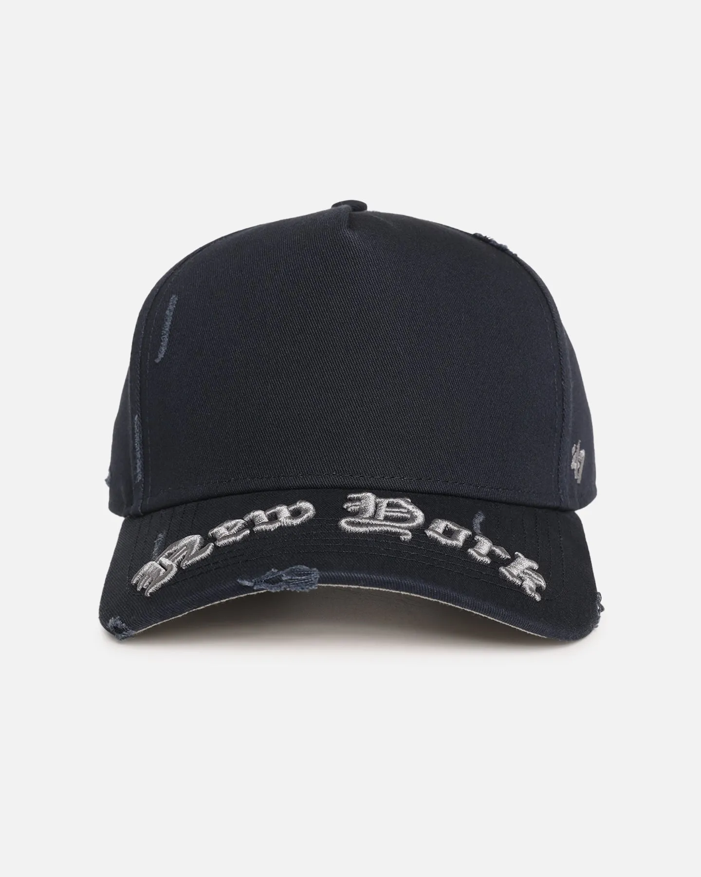47 Brand New York Yankees 'Destruct Gothic Visor' 47 Offside Strapback Navy/Navy sold by Culture Kings
