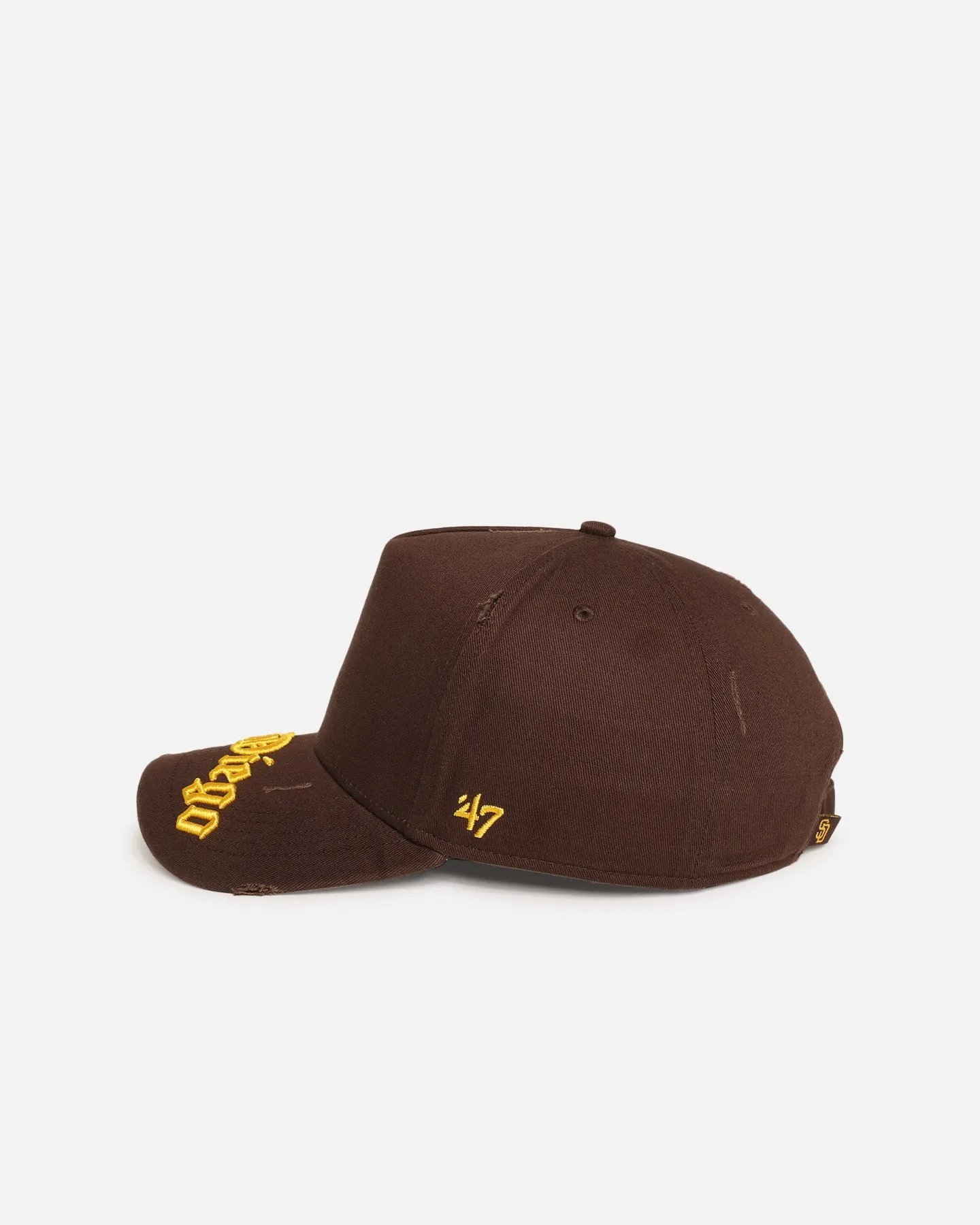 47 Brand San Diego Padres 'Destruct Gothic Visor' 47 Offside Strapback Brown/Brown sold by Culture Kings product image thumbnail 4