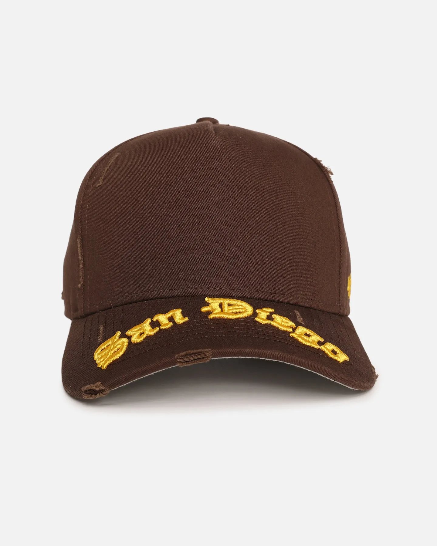 47 Brand San Diego Padres 'Destruct Gothic Visor' 47 Offside Strapback Brown/Brown sold by Culture Kings