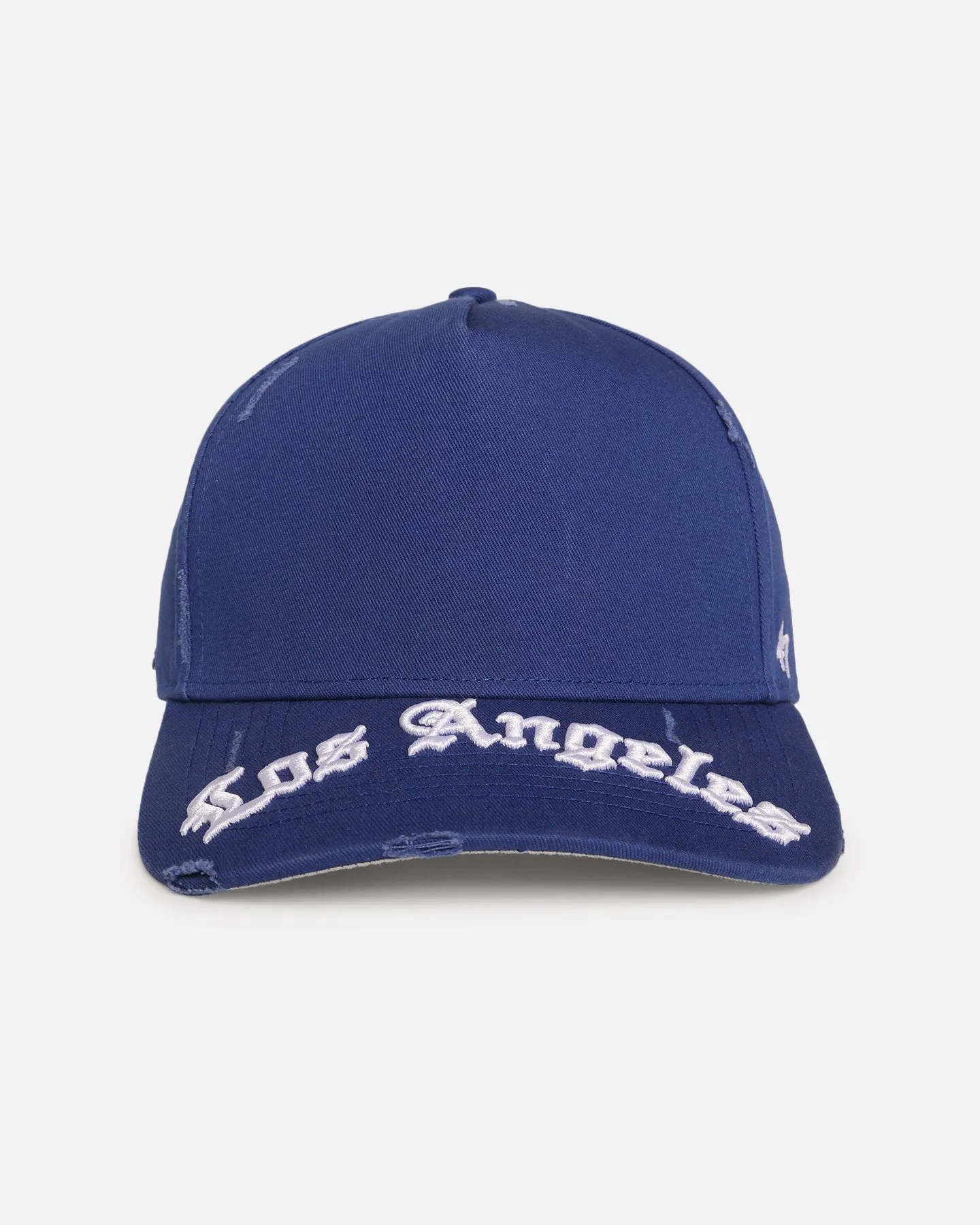 47 Brand Los Angeles Dodgers 'Destruct Gothic Visor' 47 Offside Strapback Royal/Royal sold by Culture Kings