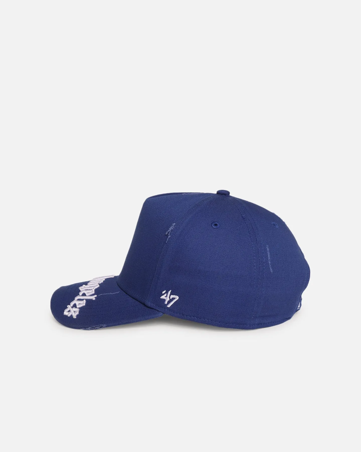 47 Brand Los Angeles Dodgers 'Destruct Gothic Visor' 47 Offside Strapback Royal/Royal sold by Culture Kings product image thumbnail 4
