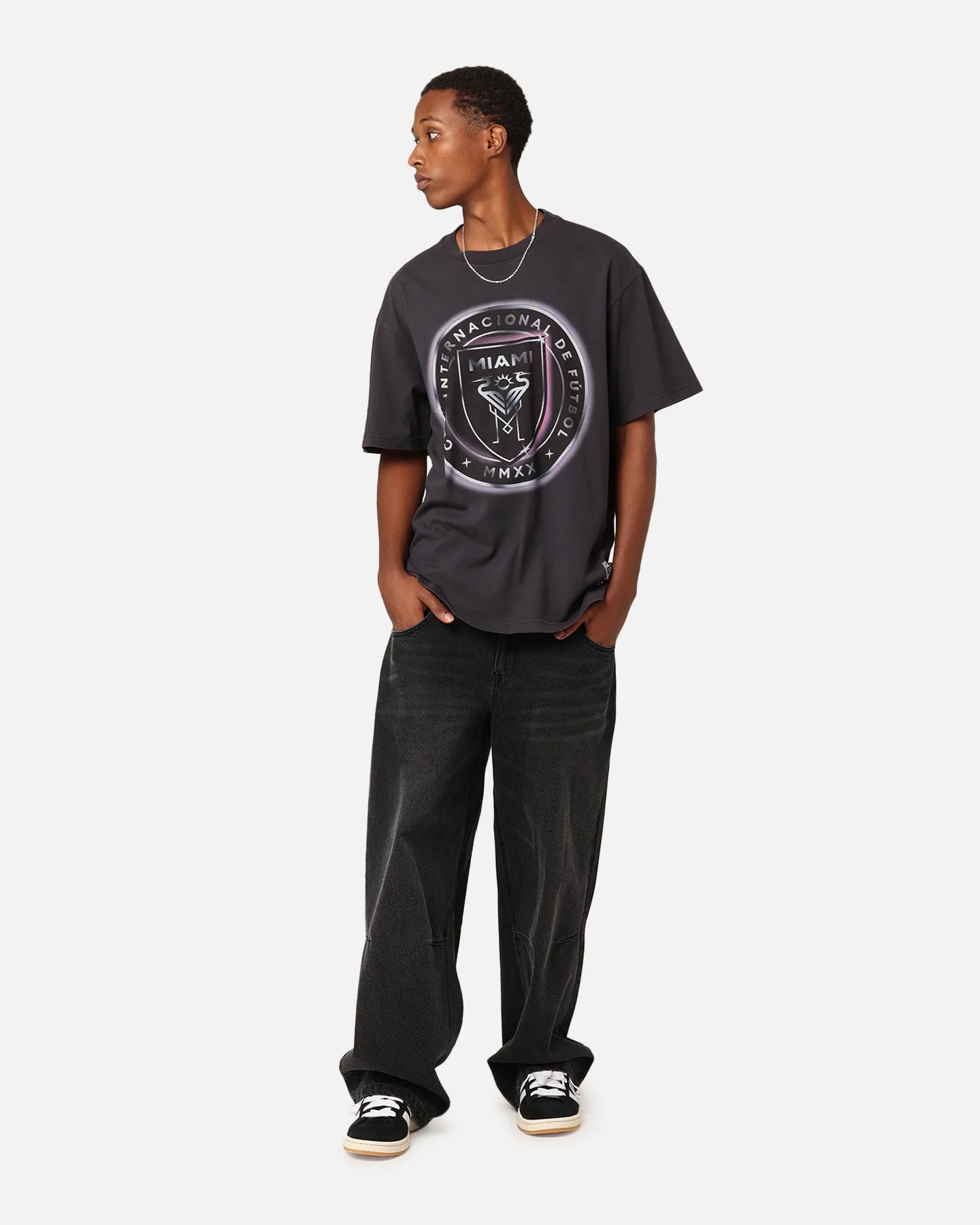 Mitchell & Ness Inter Miami CF Chrome Spray T-Shirt Faded Black sold by Culture Kings product image thumbnail 2
