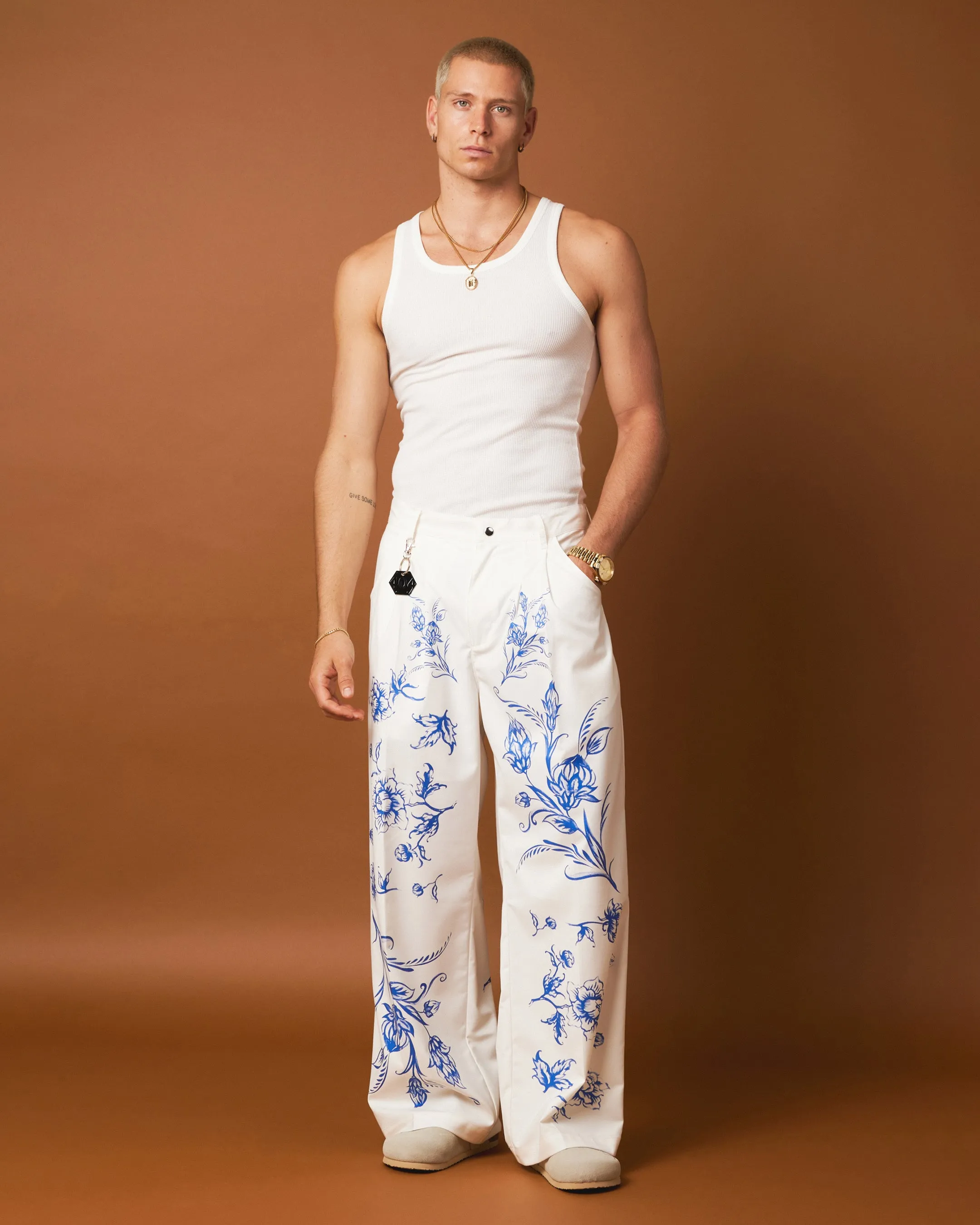 404 Ceramic Flare Trousers Off White sold by Culture Kings product image thumbnail 2