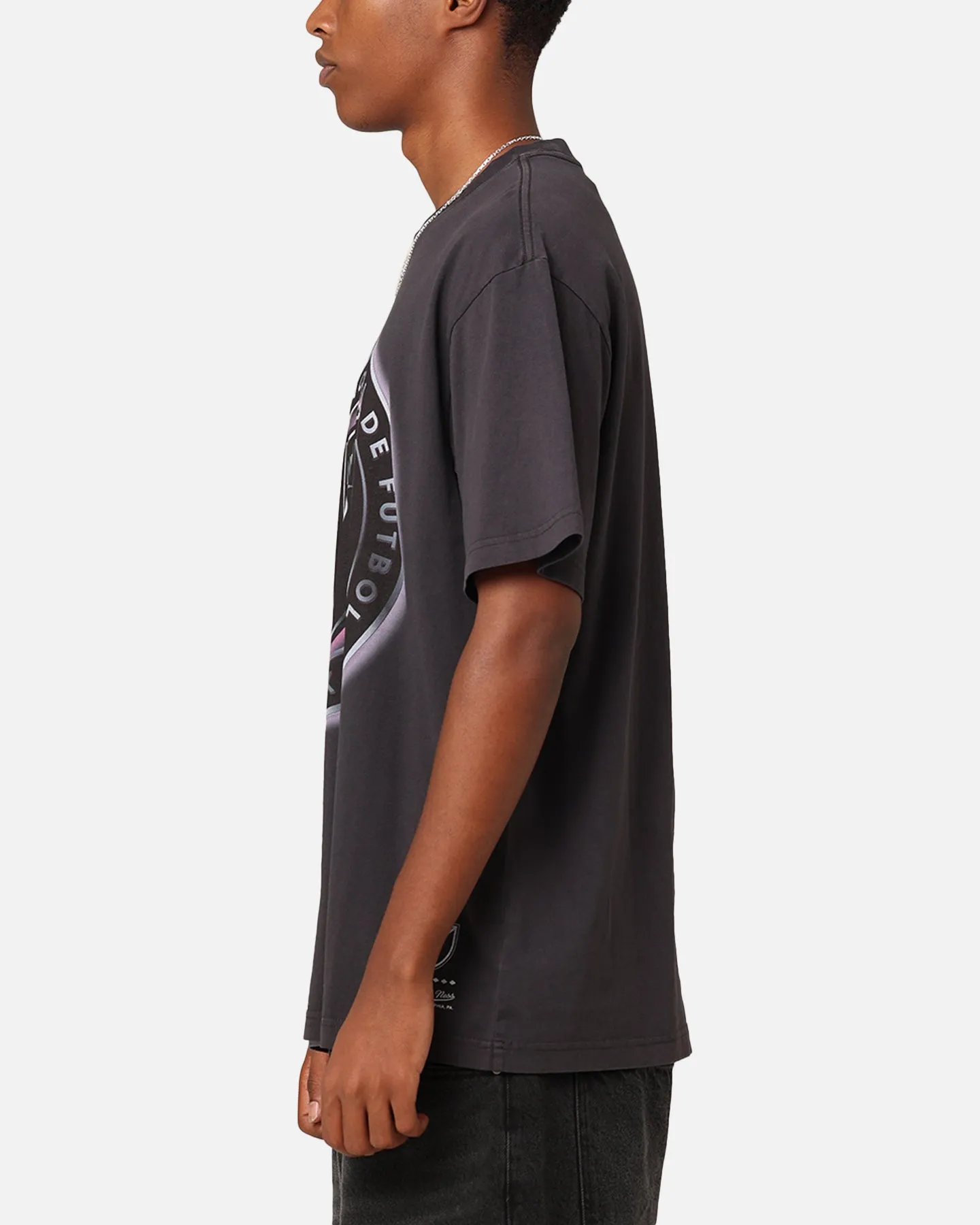 Mitchell & Ness Inter Miami CF Chrome Spray T-Shirt Faded Black sold by Culture Kings product image thumbnail 5