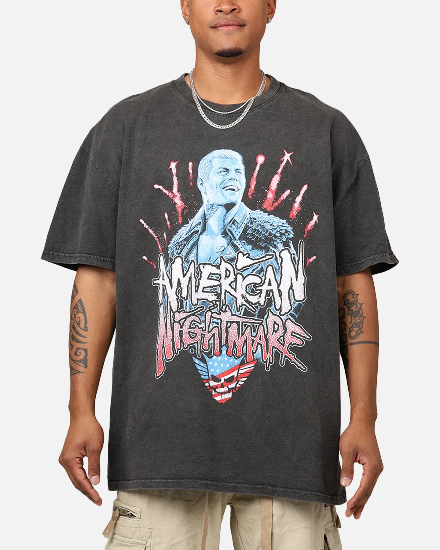 Culture Kings X WWE Cody Rhodes Heavyweight T-Shirt Black Wash sold by Culture Kings