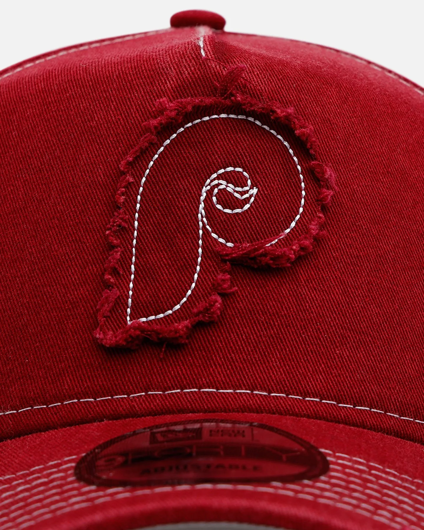 New Era Philadelphia Phillies 'Distressed And Worn' 9FORTY A-Frame Casual Strapback Burgundy sold by Culture Kings product image thumbnail 5