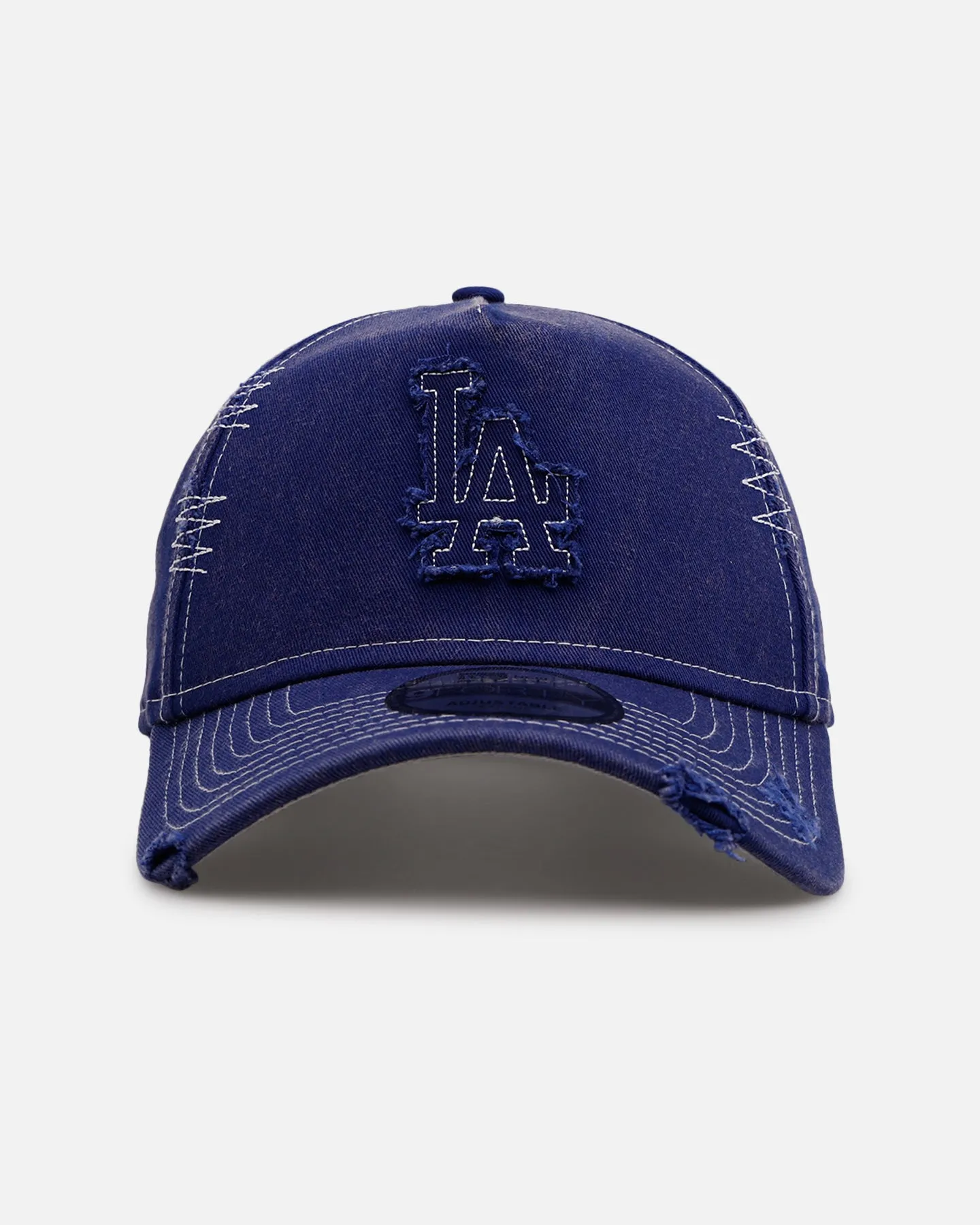 New Era Los Angeles Dodgers 'Distressed And Worn' 9FORTY A-Frame Casual Strapback Blue sold by Culture Kings