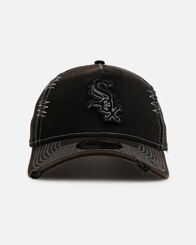 New Era Chicago White Sox 'Distressed And Worn' 9FORTY A-Frame Casual Strapback Black sold by Culture Kings