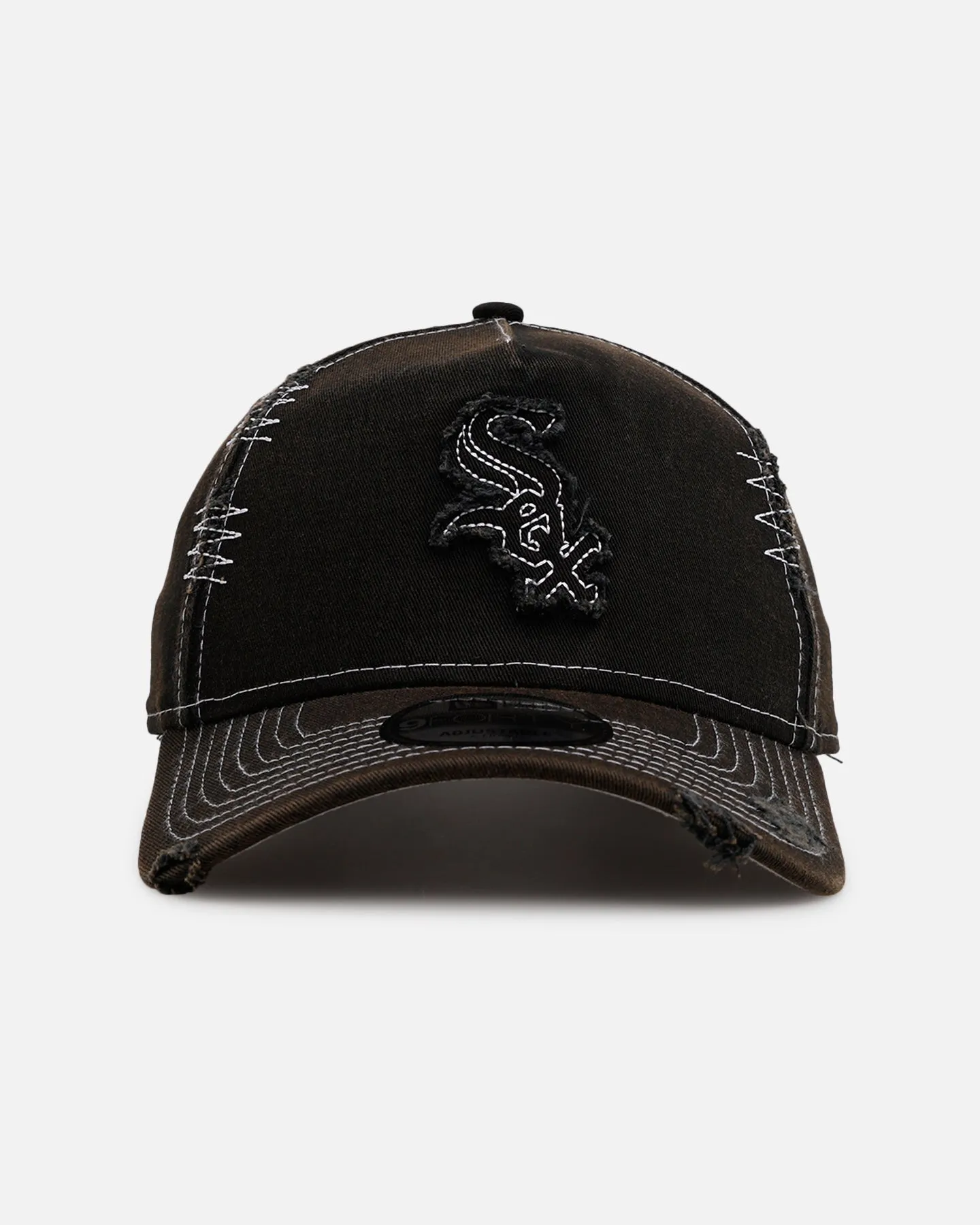 New Era Chicago White Sox 'Distressed And Worn' 9FORTY A-Frame Casual Strapback Black sold by Culture Kings