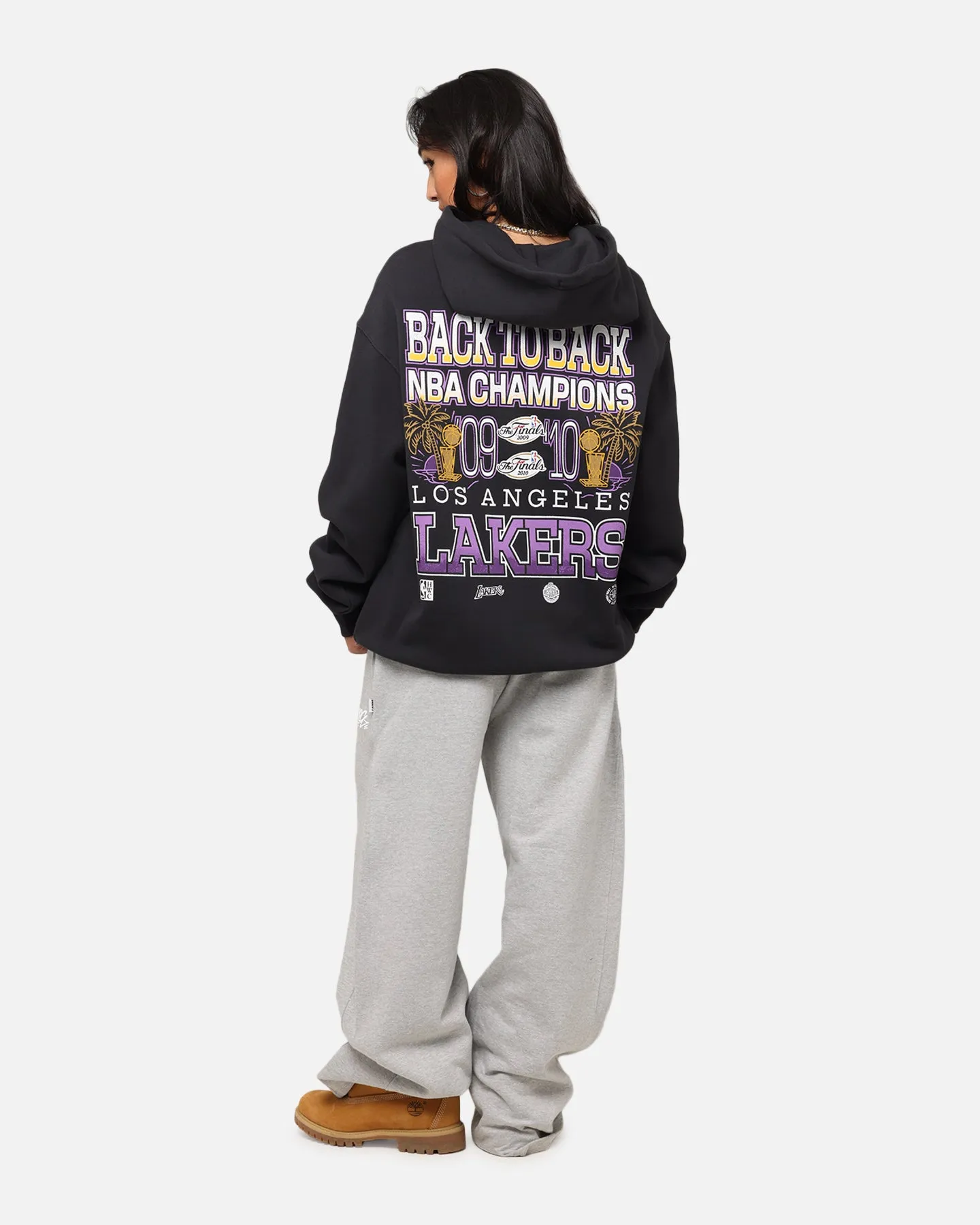 Mitchell & Ness Los Angeles Lakers Back To Back Hoodie Faded Black sold by Culture Kings product image thumbnail 3