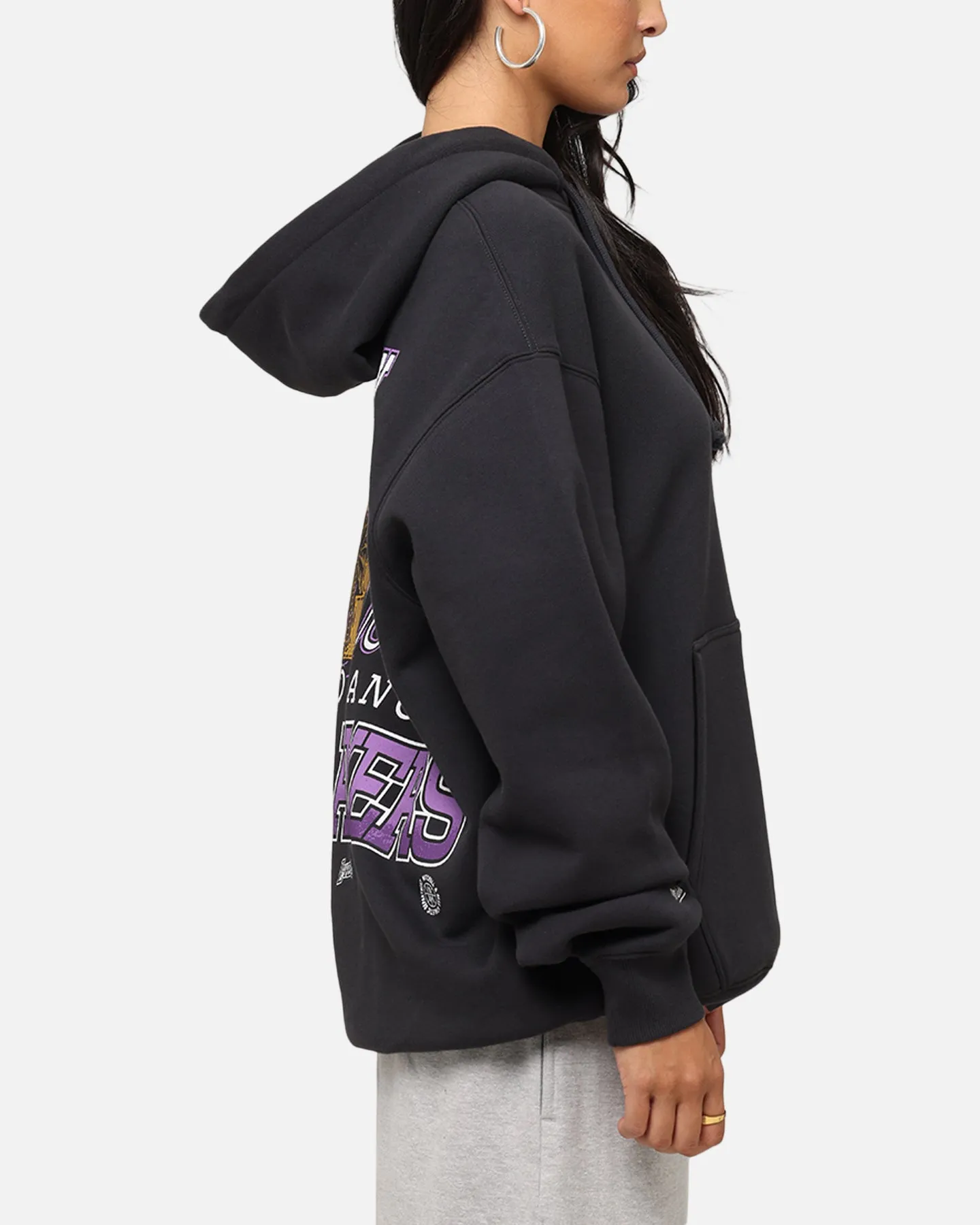 Mitchell & Ness Los Angeles Lakers Back To Back Hoodie Faded Black sold by Culture Kings product image thumbnail 5