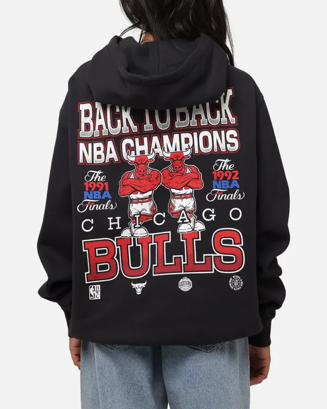 Mitchell & Ness Chicago Bulls Back To Back Hoodie Faded Black sold by Culture Kings