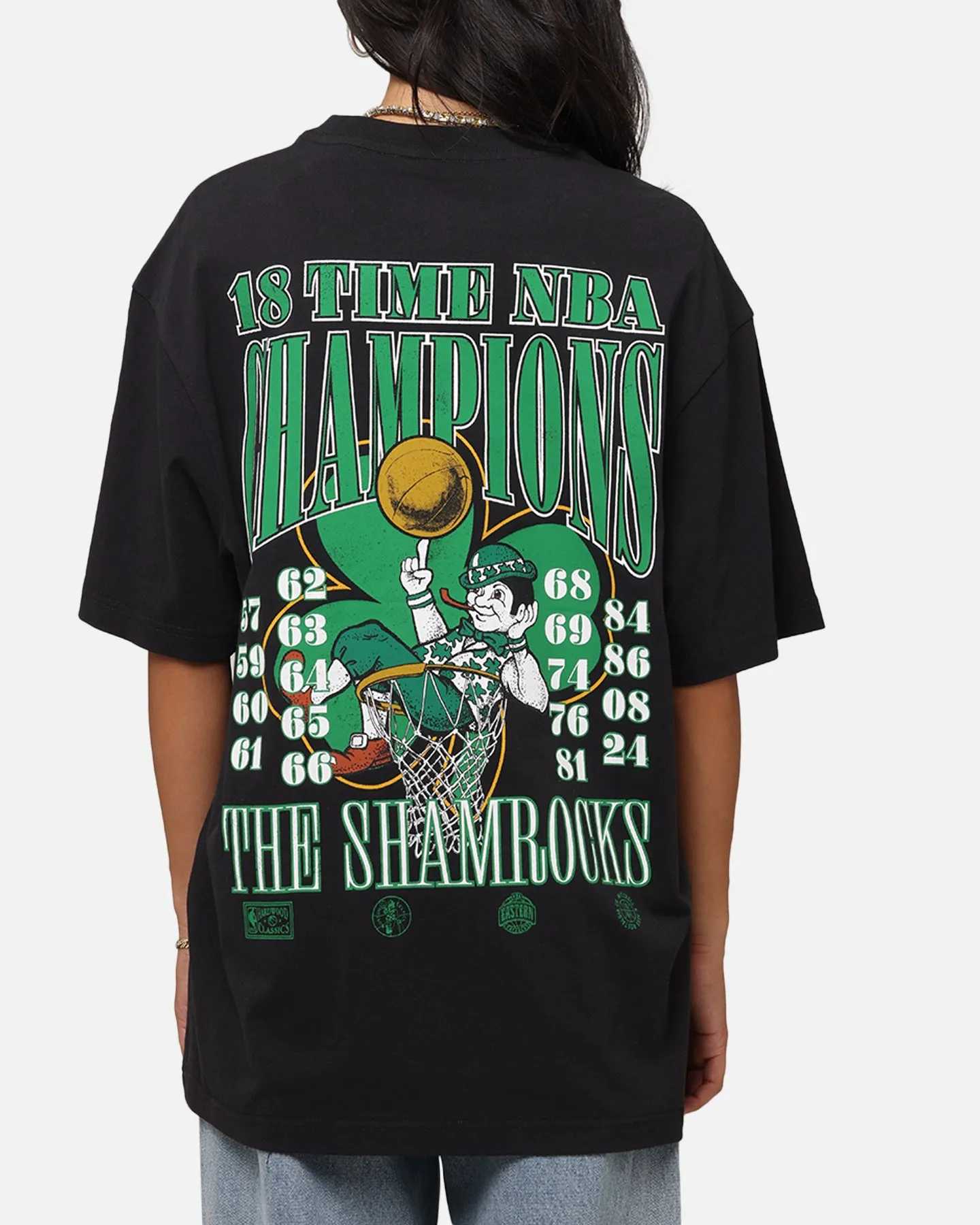 Mitchell & Ness Boston Celtics 18-Time NBA Champions T-Shirt Faded Black sold by Culture Kings