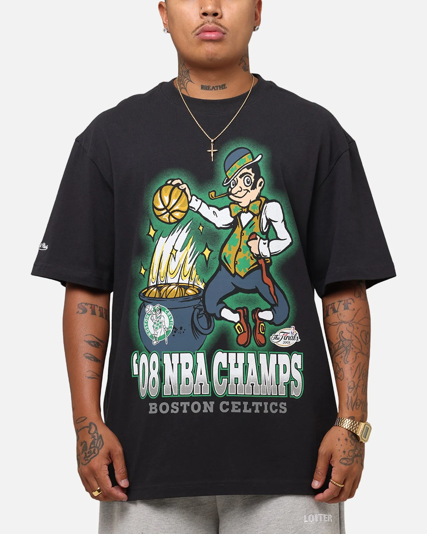 Mitchell & Ness Boston Celtics '08 NBA Champs T-Shirt Faded Black sold by Culture Kings