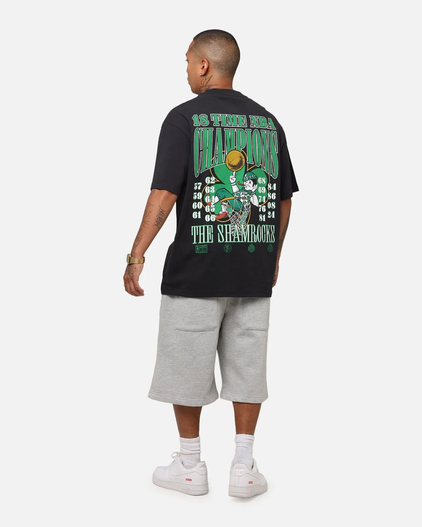 Mitchell & Ness Boston Celtics 18-Time NBA Champions T-Shirt Faded Black sold by Culture Kings product image thumbnail 3