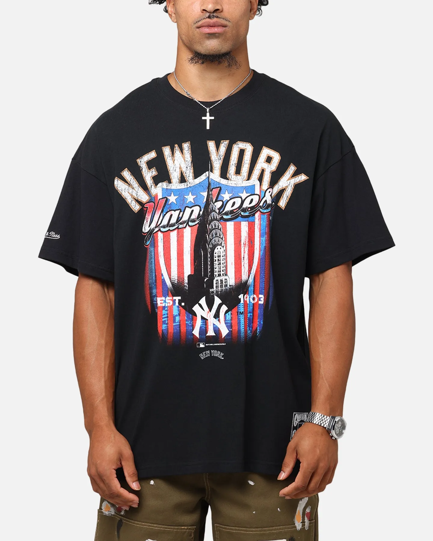 Mitchell & Ness New York Yankees Soaring T-Shirt Black sold by Culture Kings