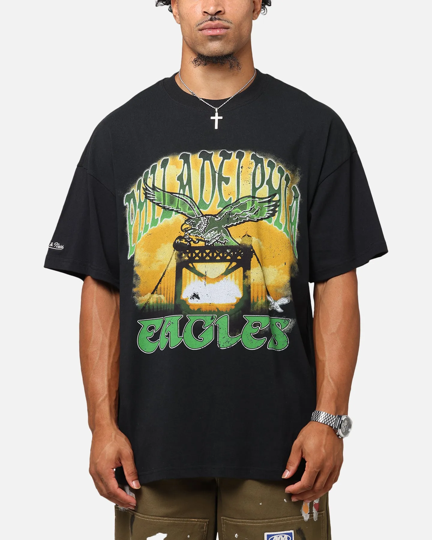 Mitchell & Ness Philadelphia Eagles Soaring T-Shirt Black sold by Culture Kings