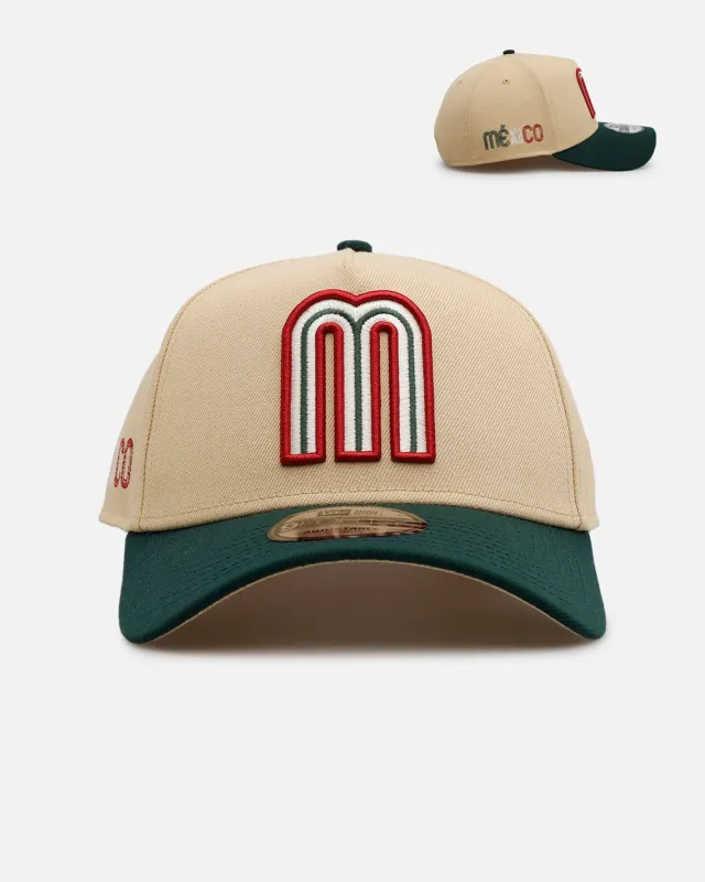 New Era Mexico National Baseball Team 'Vintage' 9FORTY A-Frame Snapback Vegas Gold sold by Culture Kings