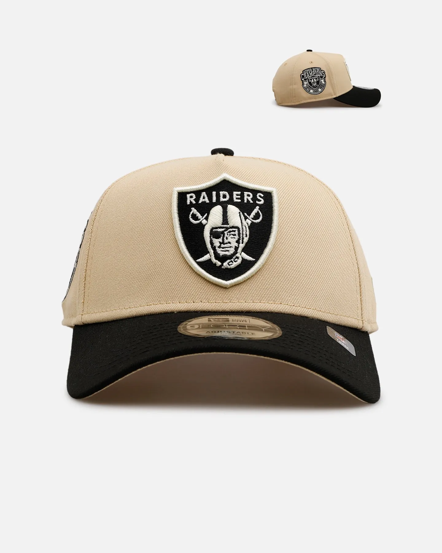 New Era Las Vegas Raiders 'Vintage' 9FORTY A-Frame Snapback Vegas Gold sold by Culture Kings