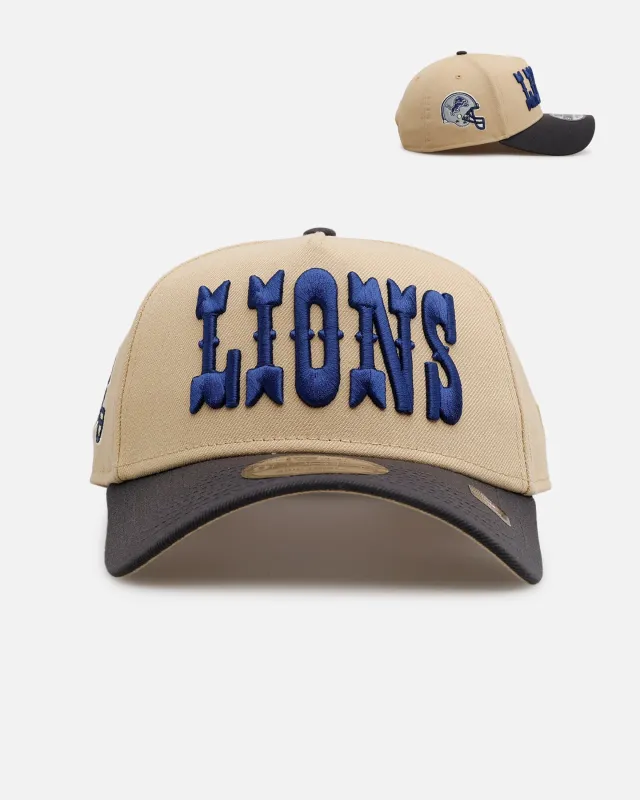 New Era Detroit Lions 'Vintage' 9FORTY A-Frame Snapback Vegas Gold sold by Culture Kings