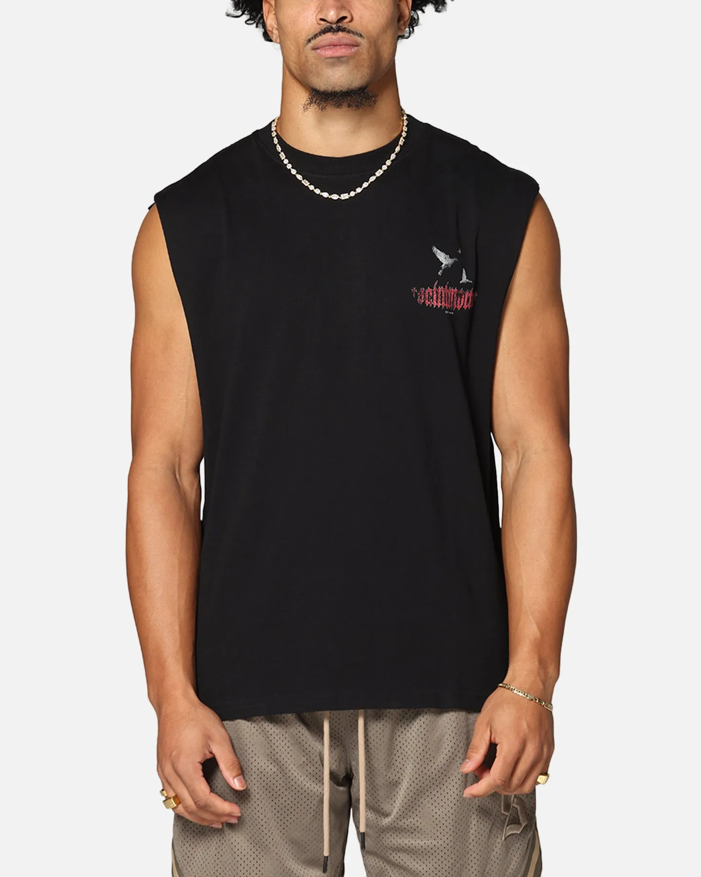 Saint Morta Amorfati Oversized Muscle T-Shirt Black sold by Culture Kings product image thumbnail 2