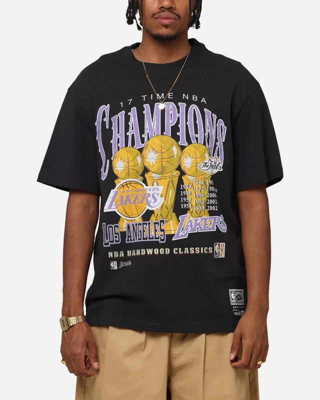 Mitchell & Ness Los Angeles Lakers 17 Times T-Shirt Grey Marle/OTC sold by Culture Kings